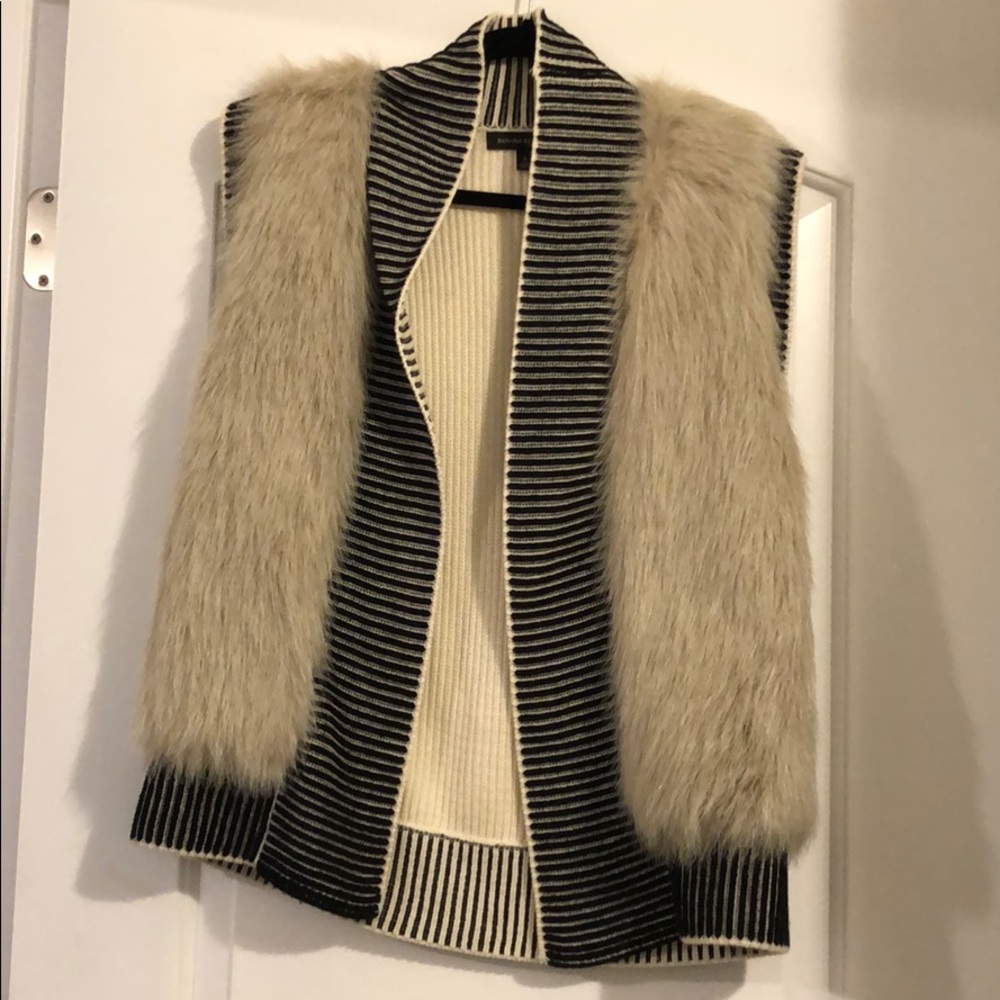Banana republic faux fur vest